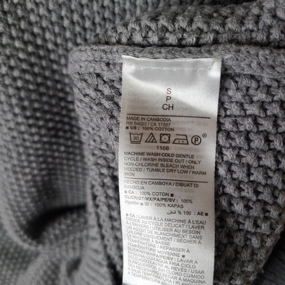 Old Navy Sweater Womens Small Grey Tunic Length Cotton Knit Crew Neck Casual - Picture 4 of 8